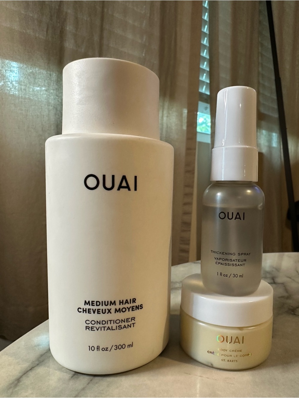 OUAI bundle hair and body products